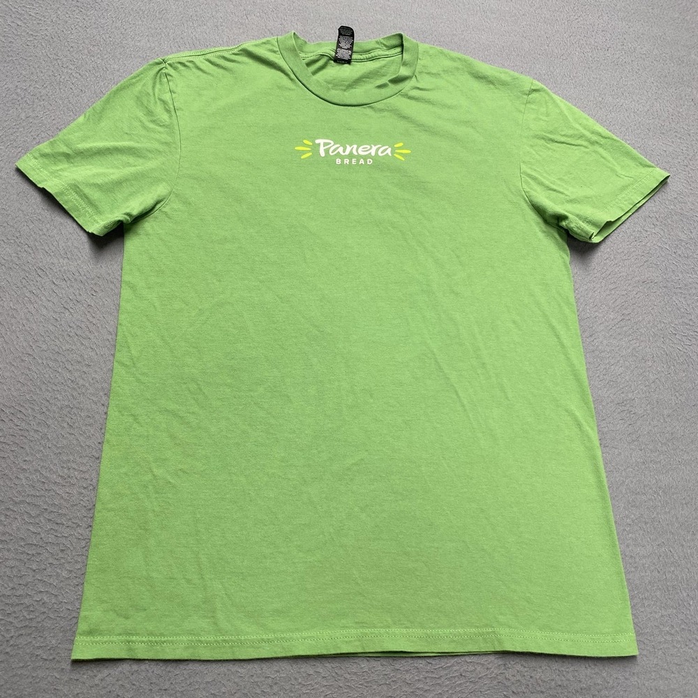 Panera‎ Bread Shirt Mens Medium Green Logo More Is More Era Graphic Tee